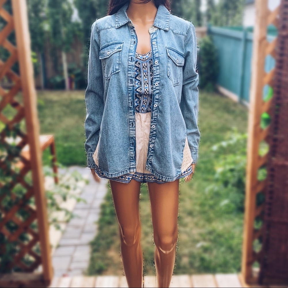 Billabong Denim Shirt with Lace